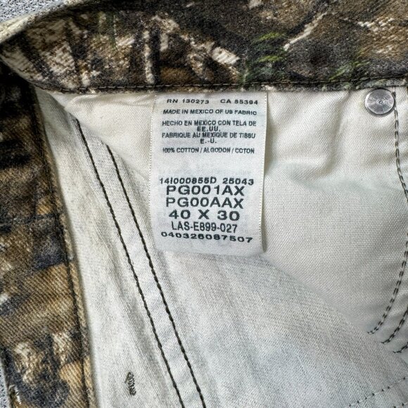 Wrangler Pro Gear Mens Size 40x30 Realtree Camo Pants Hunting Work Jeans Cotton - Picture 6 of 13